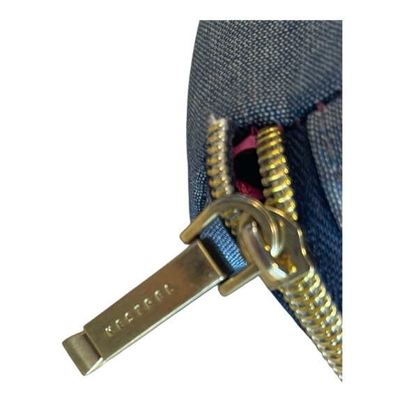 Colorful Pom-Pom Denim Cosmetic Bag - Picture 4 of 8